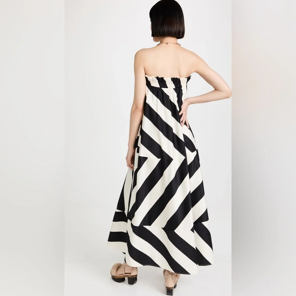 NWT $598 Tory Burch Wide Stripe Long Dress